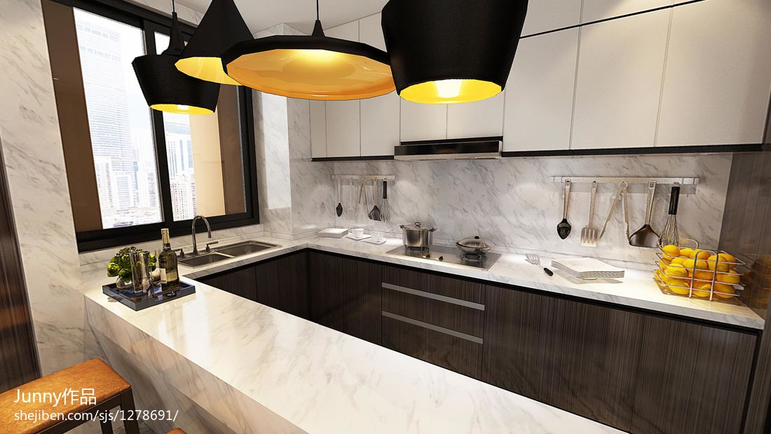 現(xiàn)代廚房點(diǎn)睛之筆 酒店式公寓吊頂與吊燈設(shè)計(jì)全解析